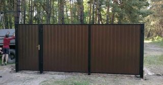 Купить распашные ворота из профнастила Сосногорск, цена от 2803 руб.